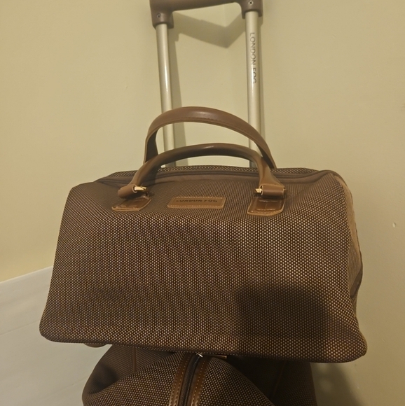 London Fog Oxford Houndstooth 2Piece Carry-On Luggage SetWheeled  Airln Approved - Picture 4 of 11